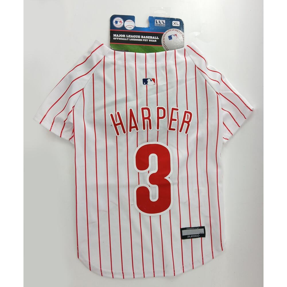 MLB Pets First Philadelphia Phillies Bryce Harper #3 Dog Pet Jersey Size XL